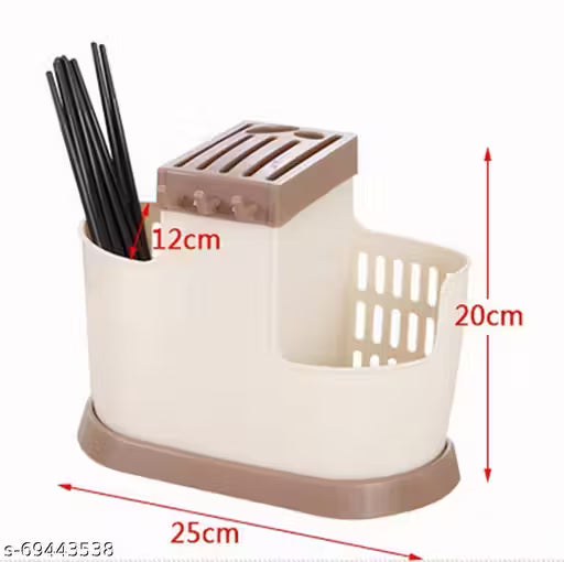 Plastic Cutlery Chopstick Holder Stand and Knife Organizer Drainer