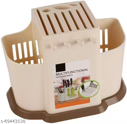 Plastic Cutlery Chopstick Holder Stand and Knife Organizer Drainer