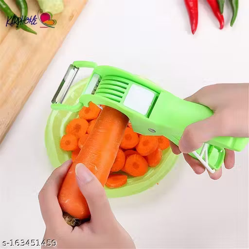 2 In 1 Veg Sharp Stainless Steel 5 Blade Cutter with Peeler for Kitchen