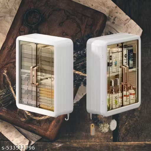 Make Up Organizer Wall Mounted Waterproof Storage Box for Bath